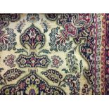 Mid 20th cent. Hand weave Tabriz carpet, large central medallion and is repeated quartered at the