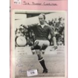 Autographs: Collection of letters, scrap and photographs of footballers Bobby Charlton, Sir Alf