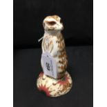 Crown Derby: Imari paperweight Meerkat MMVIII, boxed.