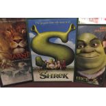 Film Posters/ Autographs: "Shrek" signed by Eddie Murphy, Cameron Diaz, John Lithgow, Mike Myers and