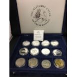 Coins: Silver proof 1994 China, 1 Dollar 1oz fine silver 1993 x 2, £2 D- Day 1994 Alderney, £2