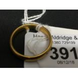 Hallmarked Gold: Wedding band 22ct. 5gms.