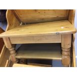 20th cent. Pine two tier coffee table. 36ins. x 19ins. x 23½ins.