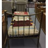 Early 20th cent. Brass single bed and frame. Width 36ins.