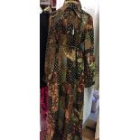 Fashion: Munrospun maxi length wool shirt dress. Turn down collar, pin tuck bodice, long sleeves,