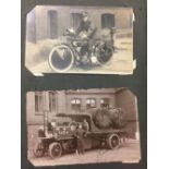 Postcards: Military WWI, (approx. 51) French, British, Belgian, and German. Real photographs and