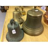 20th cent. Military Bell with ordinance mark and EH1, cast E.R. and crown, HS in diamond and numbers