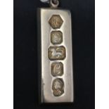 Hallmarked Silver: Sterling silver ingot bar, RC Sheffield, approx. 1½ins. 29·4gms.