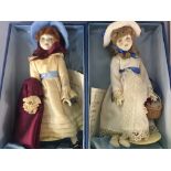 20th cent. Collectors Dolls: Royal Doulton, Nesbit Dolls - Big Sister, Little Model. Boxed.