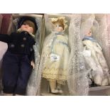 20th cent. Collectors Dolls: Ingles, Porcelanas, Artisticas. Boy - velvet jacket and cap, blue