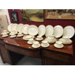 20th cent. Ceramics: Royal Doulton dinnerware. "Gold Lace" pattern. Includes dinner plates 10¾ins. x