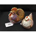 Crown Derby: Imari paperweights Cockerell LX11 - Hen LVII.