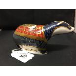 Crown Derby: Imari paperweight Imari Moonlight Badger.