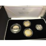 Coins: 2005 silver proof Piedfort 4 coin collection.