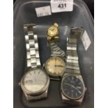 Watches: Gents Seiko watch, Seiko Quartz watch, Zodiac watch, a ladies rolled gold watch plus a