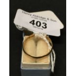 Hallmarked Gold: 9ct. Plain D section wedding band (engraving inside of ring c-k 10.9.91). Size S
