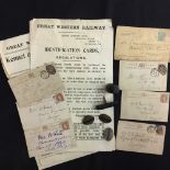 Railways: GWR railways service badges (3), a GWR stamp, a duplicate stamp, Ephemara GWR and Kennet