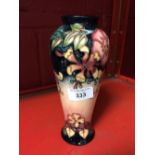 Moorcroft - The Newman Collection: c1993 Baluster shaped vase in the Oberon pattern, 8¼ins. high