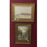 A.H. Baxter: Watercolour 'Beach Study' signed lower left. framed and glazed 16ins. x 12ins. Plus G.