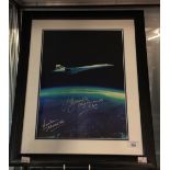 Icons: Concorde photograph signed by the former chief pilot Mike Bannister and BA photographer