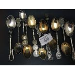 Chinese Export: Silver and other commemorative spoons x 11. 5ozs.