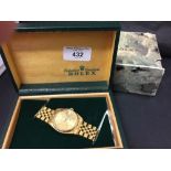 Watches: 18ct. Gold gentleman's Rolex. Date, adjustable wristwatch with Jubilee bracelet model no