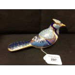 Crown Derby: Imari paperweights Blue Jay.