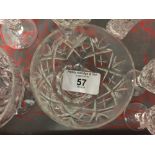 20th cent. Crystal Cut Glassware: Whisky tumblers x 4, stemmed wine glasses x 6, brandy x 3, a glass