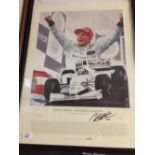 Formula one: Johnny Herbert signed limited edition European Grand Prix print. 19ins. x 27ins.