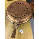19th cent. Copper warming pan (without handle) ember style.