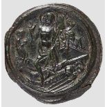 Religöse Bronzemedaille, Nürnberg um 1450/60 Doppelseitige Medaille aus Bronze mit feiner