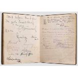 Gästebuch des Soldatenheims "Chateaulin", u.a. mit Unterschriften von GFM Erwin Rommel Schwarzer