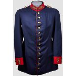 A Prussian tunic for Generals Fine-dark blue wool parade tunic for a General. Red cuffs and collar