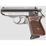 Walther PPK, (P 21), Bundeswehr Kal. 7,65 mm, Nr. 123876. Nummerngleich mittels Elektroschreiber