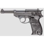 Walther P 38 (P 1), Bundeswehr Kal. 9 mm Luger, Nr. 183342. Nummerngleich. Blanker Lauf.