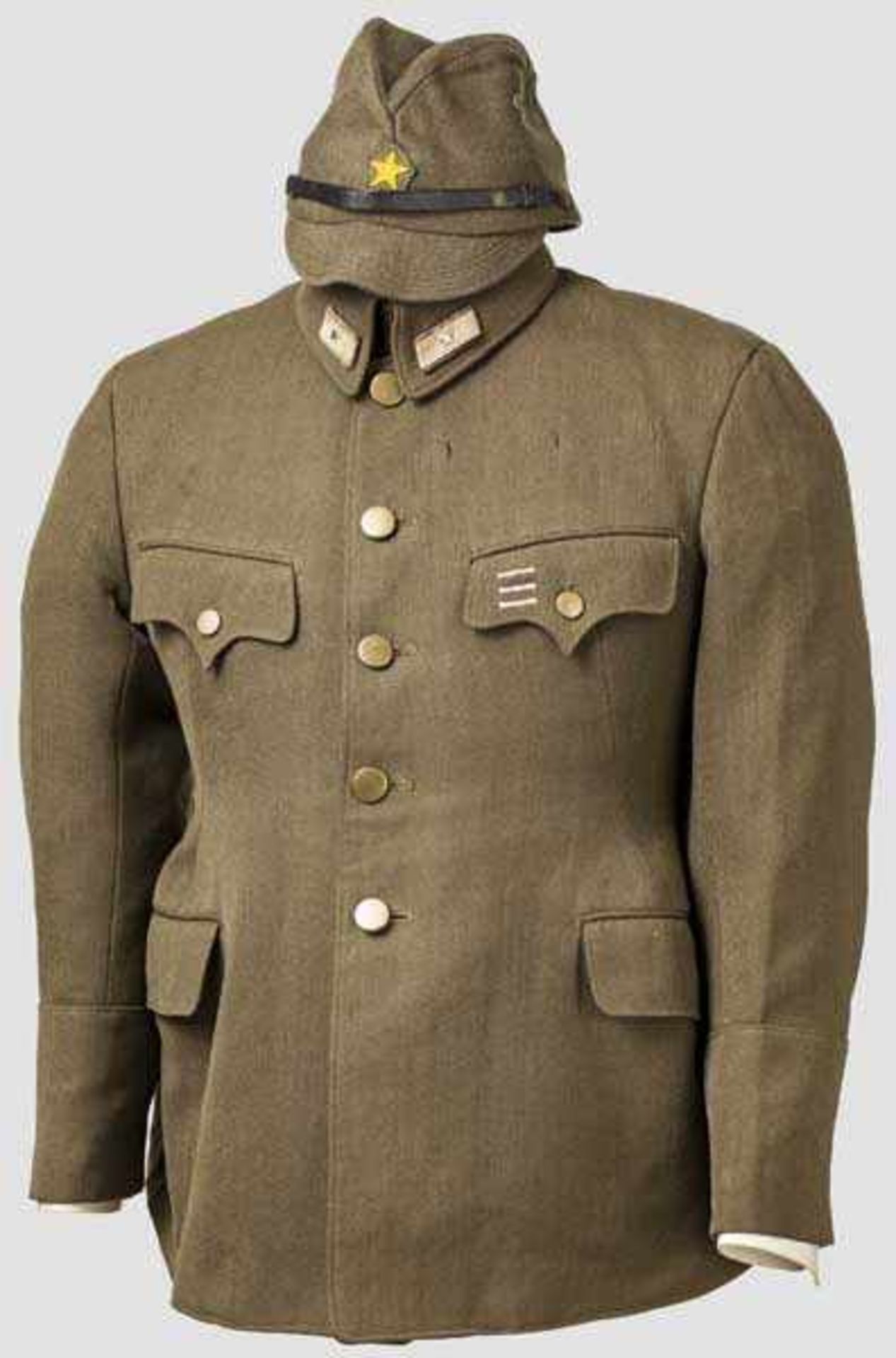 Uniform für einen Generalmajor der Kaiserlich Japanischen Armee im Zweiten Weltkrieg Feldmütze aus