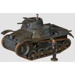 A Tipp & Co. Electric Panzer TippCo, Panzer, excellent grey camouflage with guns, lights and