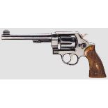 Smith & Wesson .44 Hand Ejector 1st Model Kal. .450 Eley(?), Nr. 14216. Nummerngleich. Blanker Lauf,