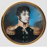 Portrait von Generalmajor Graf Alexander Ivanovitch Kutaisov 1784-1812. Miniatur auf Elfenbein,
