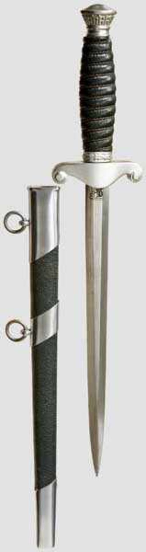 A Model 1937 Dagger of the Land Customs Maker Eickhorn, Solingen, polished steel blade with etched - Bild 2 aus 2