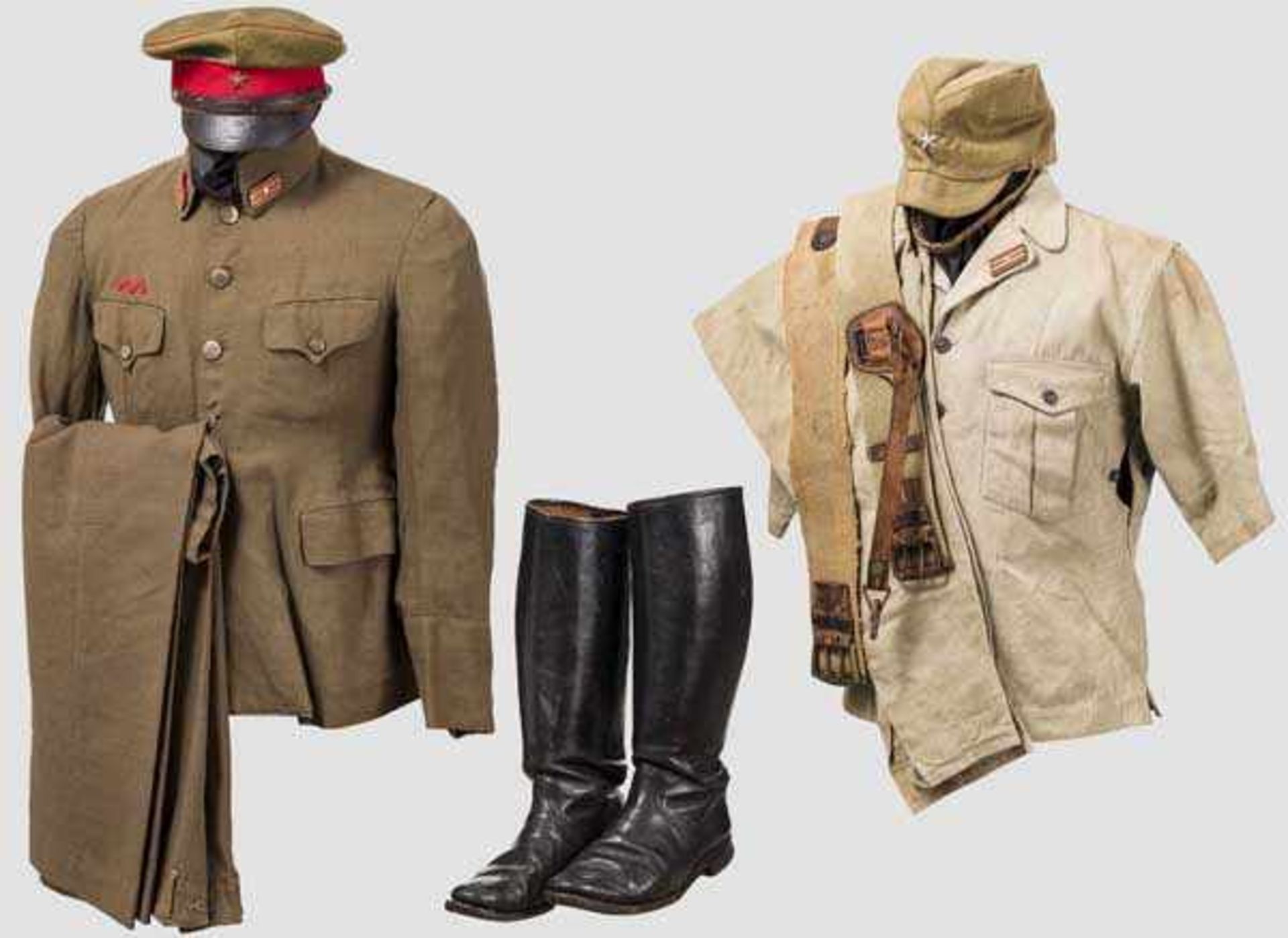 Großes Uniform- und Ausrüstungsensemble für einen Stabsoffizier der Kaiserlich Japanischen Armee