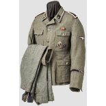 Felduniform eines Scharführers der Division "Wiking" Feldbluse M42, ein Kammerstück aus feldgrauem