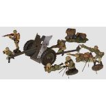 A Hausser # 719 ½ PAK Cannon with 8 Figures Hausser, 7cm series, cannon with excellent finish,