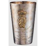 Offiziersgeschenk Silberbecher, Oldenburgisches Infanterieregiment Nr. 91 Großer, leicht konischer