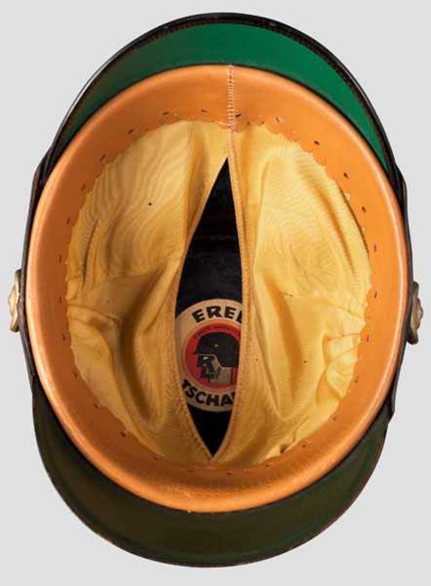 Tschako für Generale der Schutzpolizei Vulkanfiberkorpus mit polizeigrünem Tuchbezug (minimale - Bild 3 aus 4