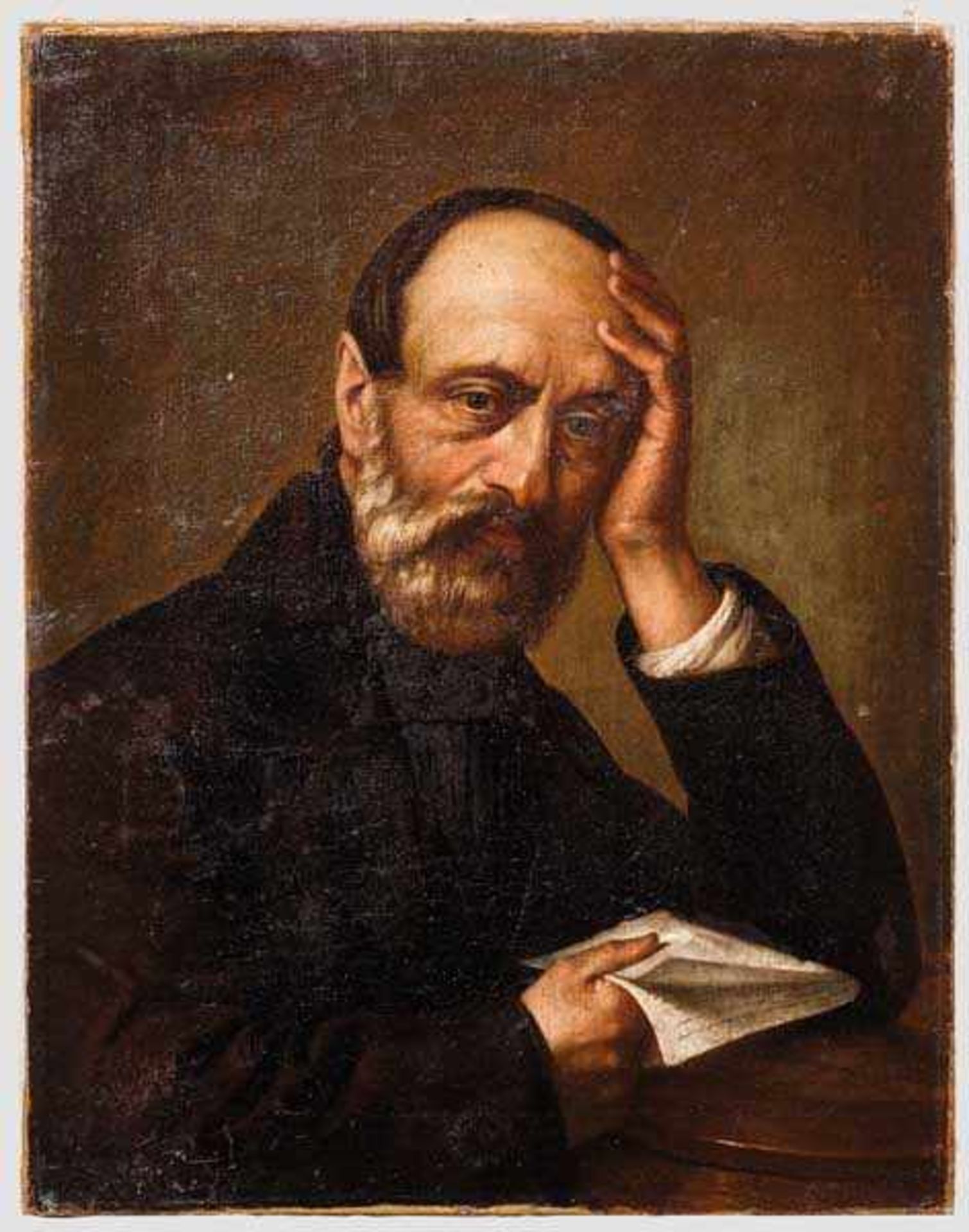 Giuseppe Mazzini (1805 - 1872) - Portrait des Freiheitskämpfers des Risorgimento Öl auf Leinwand und