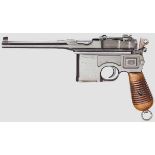 Mauser C 96 Mod. 1930 Kal. 7,63 mm Mauser, Nr. 919012. Nummerngleich. Leicht rauher Lauf, Länge