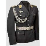 A Uniform for Flight Officer of the Luftwaffe Blue gray gabardine tunic for Major featuring