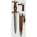 A Model 1933 SA Service Dagger Maker Robert Herder, Solingen, polished blade exhibits minor age with