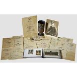 Feldwebel Adolf Hupas - An Honor Goblet, Document and Photo Grouping Honor goblet engraved to {